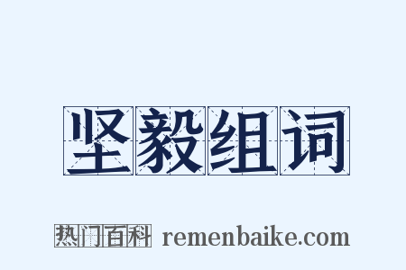 坚毅组词是什么意思的图片
